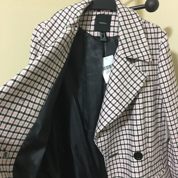 Forever21 Houndstooth Double-Breasted Coat - Picture 8 of 8